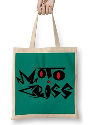 Baskı Dükkanı Personalizada Graffit Moto Cross Bez Çanta Uzun Saplı