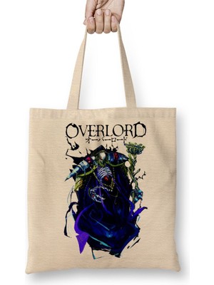 Baskı Dükkanı Overlord Saitama One Piece Death Note Hellsing Bez Çanta Uzun Saplı