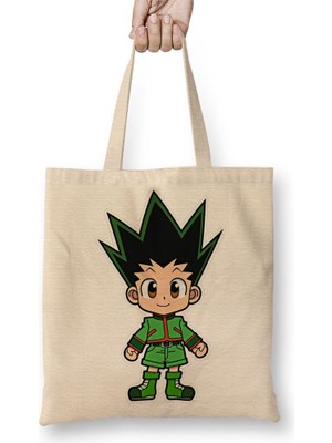 Baskı Dükkanı Hunter x Hunter Gon Bez Çanta Uzun Saplı