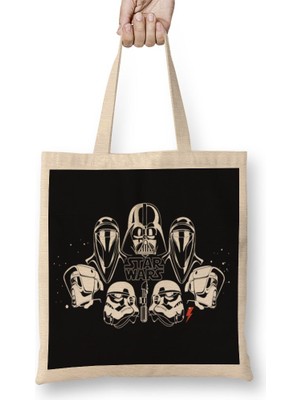 Baskı Dükkanı Star Wars Bez Çanta Uzun Saplı