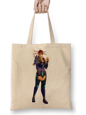 Baskı Dükkanı Metin2 Ninja 02 Bez Çanta Uzun Saplı