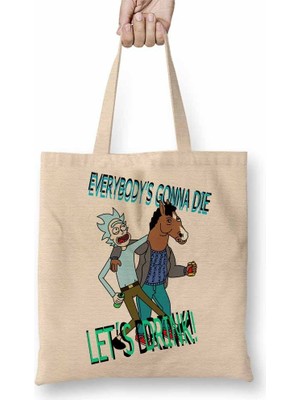 Baskı Dükkanı Ricky E Bojack Let´s Drink Bez Çanta Uzun Saplı