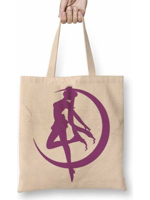 Baskı Dükkanı Sailor Moon Anime 02 Bez Çanta Uzun Saplı