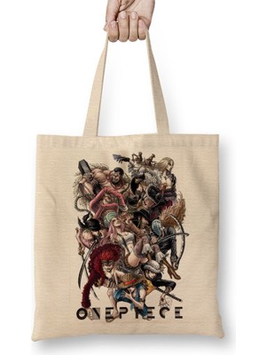 Baskı Dükkanı One Piece All Bez Çanta Uzun Saplı