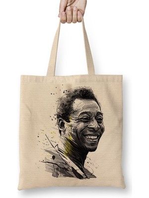 Baskı Dükkanı Pele Bez Çanta Uzun Saplı