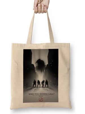 Baskı Dükkanı Caça Fantasmas Bez Çanta Uzun Saplı