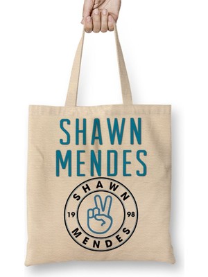 Baskı Dükkanı Shawn Mendes 98 Bez Çanta Uzun Saplı