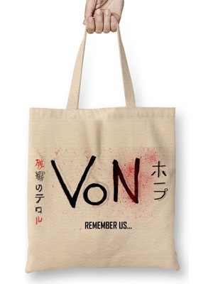 Baskı Dükkanı Zankyou No Terror Tokyo Ghoul Kaneki Death Note Bez Çanta Uzun Saplı