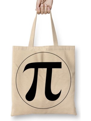 Baskı Dükkanı Matematik Daire Pi Sayısı Bez Çanta Uzun Saplı