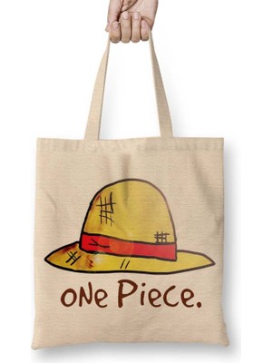 Baskı Dükkanı One Piece Love Bez Çanta Uzun Saplı