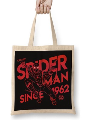 Baskı Dükkanı The Spidey 1962 Bez Çanta Uzun Saplı