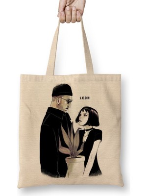 Baskı Dükkanı Leon The Professional 02 Bez Çanta Uzun Saplı
