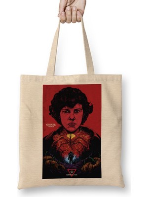Baskı Dükkanı Stranger Things Bez Çanta Uzun Saplı