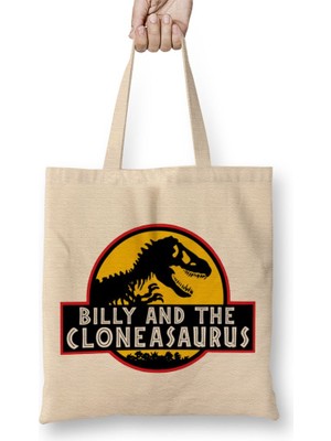 Baskı Dükkanı Jurassic Park Bez Çanta Uzun Saplı