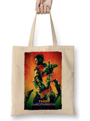 Baskı Dükkanı Thor Ragnarok Bez Çanta Uzun Saplı