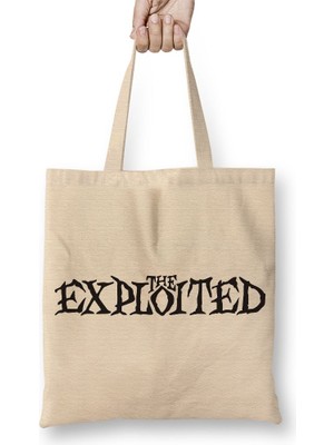 Baskı Dükkanı The Exploited Pistols Misfits Ramones Discharge Bez Çanta Uzun Saplı