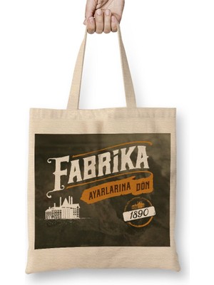 Baskı Dükkanı Fabrika Ayarlarına Dön Bez Çanta Uzun Saplı