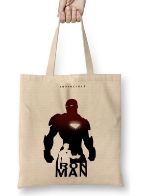 Baskı Dükkanı Kp Iron Bez Çanta Uzun Saplı