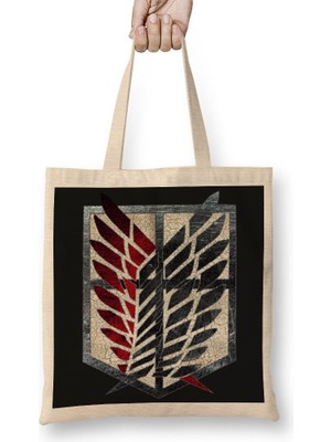 Baskı Dükkanı Attack On Titan Scouting Legion Alternative Bez Çanta Uzun Saplı