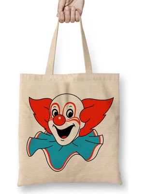 Baskı Dükkanı Palyaço Palyanço Bez Çanta Uzun Saplı