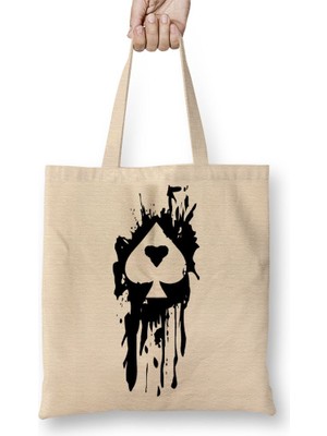 Baskı Dükkanı Carta Cassino Bez Çanta Uzun Saplı