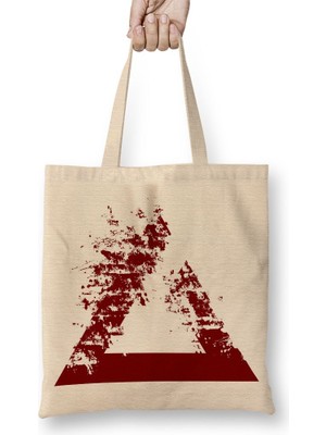 Baskı Dükkanı The Witcher Igni Bez Çanta Uzun Saplı