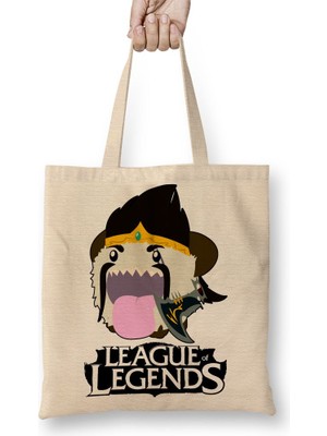 Baskı Dükkanı Draven Poro Bez Çanta Uzun Saplı