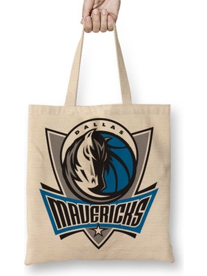 Baskı Dükkanı Dallas Mavericks Bez Çanta Uzun Saplı