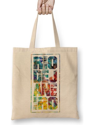 Baskı Dükkanı About Roots Rio De Janeiro Bez Çanta Uzun Saplı