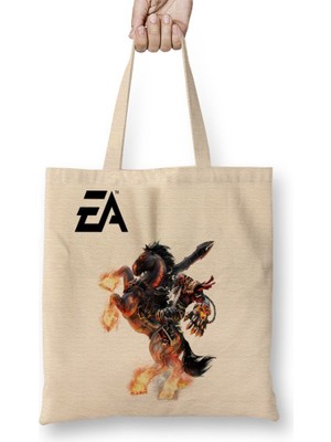 Baskı Dükkanı Cavalo Bez Çanta Uzun Saplı