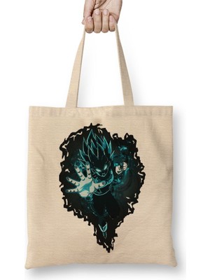 Baskı Dükkanı Vegeta 03 Bez Çanta Uzun Saplı