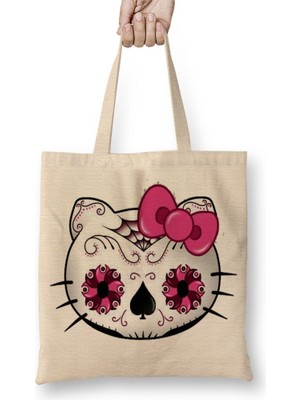 Baskı Dükkanı Hello Kitty 01 Bez Çanta Uzun Saplı