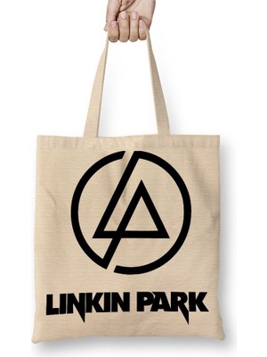 Baskı Dükkanı Linkin Park Bez Çanta Uzun Saplı