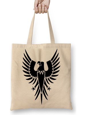 Baskı Dükkanı Aguia Bez Çanta Uzun Saplı