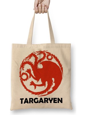 Baskı Dükkanı Targaryen Bez Çanta Uzun Saplı