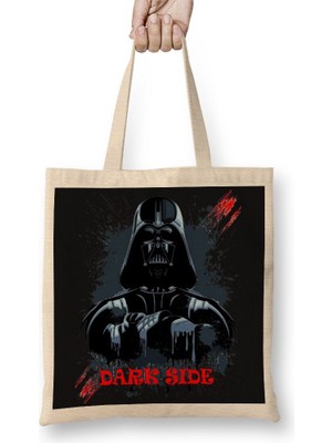 Baskı Dükkanı Darth Vader 04 Bez Çanta Uzun Saplı