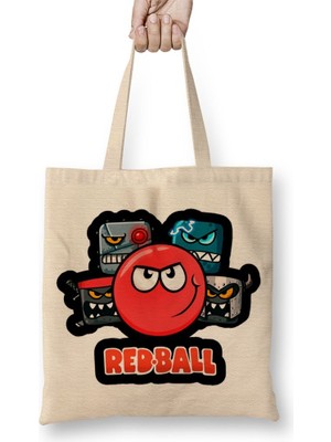 Baskı Dükkanı Red Ball 4 The Crew Adesivo Bez Çanta Uzun Saplı