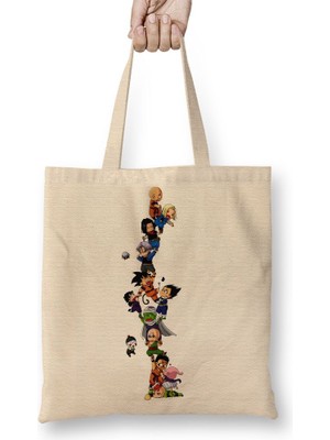 Baskı Dükkanı Dragon Ball Z Bez Çanta Uzun Saplı