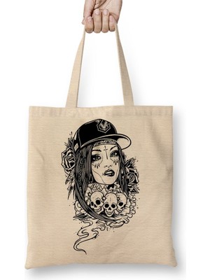 Baskı Dükkanı Mexico Los Mortos Bez Çanta Uzun Saplı