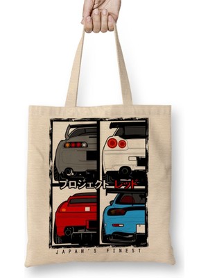 Baskı Dükkanı Japans Finest Bez Çanta Uzun Saplı