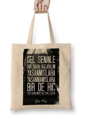 Baskı Dükkanı Oğuz Atay Söz Bez Çanta Uzun Saplı