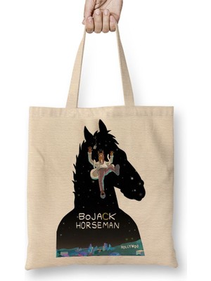 Baskı Dükkanı Bojack Horseman Bez Çanta Uzun Saplı