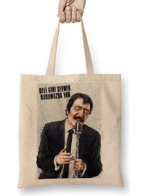 Baskı Dükkanı Müslüm Gürses Söz Bez Çanta Uzun Saplı