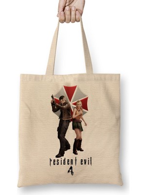 Baskı Dükkanı Resident Evil Xp Bez Çanta Uzun Saplı