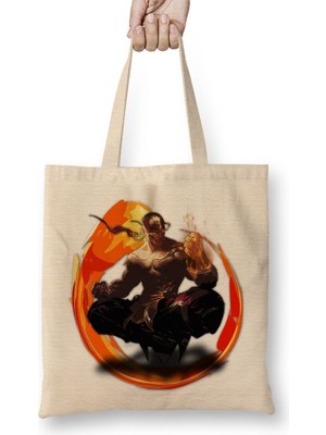 Baskı Dükkanı Lee Punhos Divinos Bez Çanta Uzun Saplı