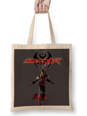 Baskı Dükkanı Kamen Rider Kiva 2 Bez Çanta Uzun Saplı