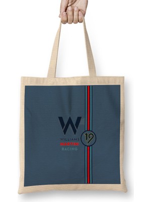 Baskı Dükkanı Williams Martini Racing Formula Bez Çanta Uzun Saplı