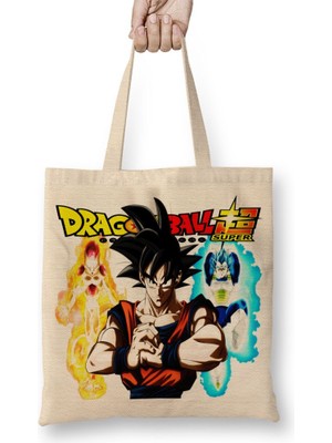 Baskı Dükkanı Dragon Ball Super Bez Çanta Uzun Saplı