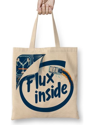 Baskı Dükkanı Flux Inside Bez Çanta Uzun Saplı