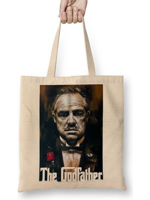 Baskı Dükkanı Godfather Bez Çanta Uzun Saplı